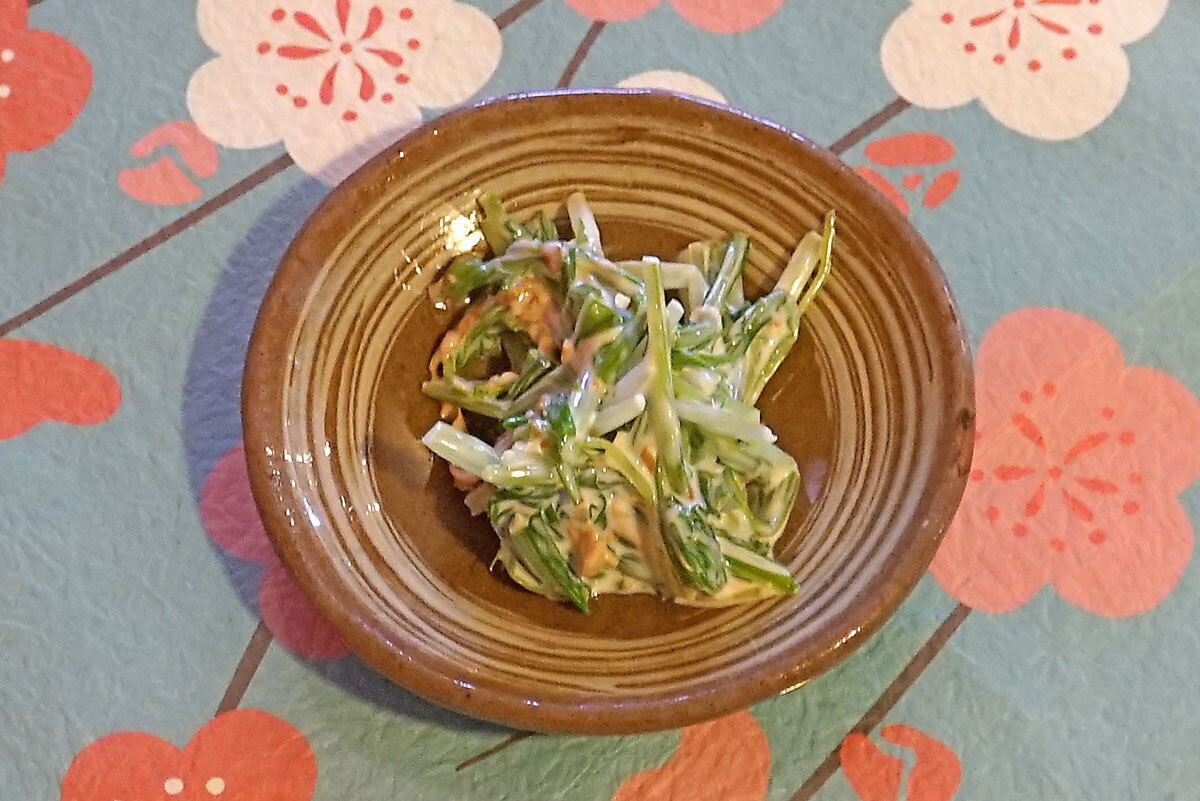 水菜のマヨサラダ：茨城県小美玉市の農家レストラン「野菜が笑う台所あかね」